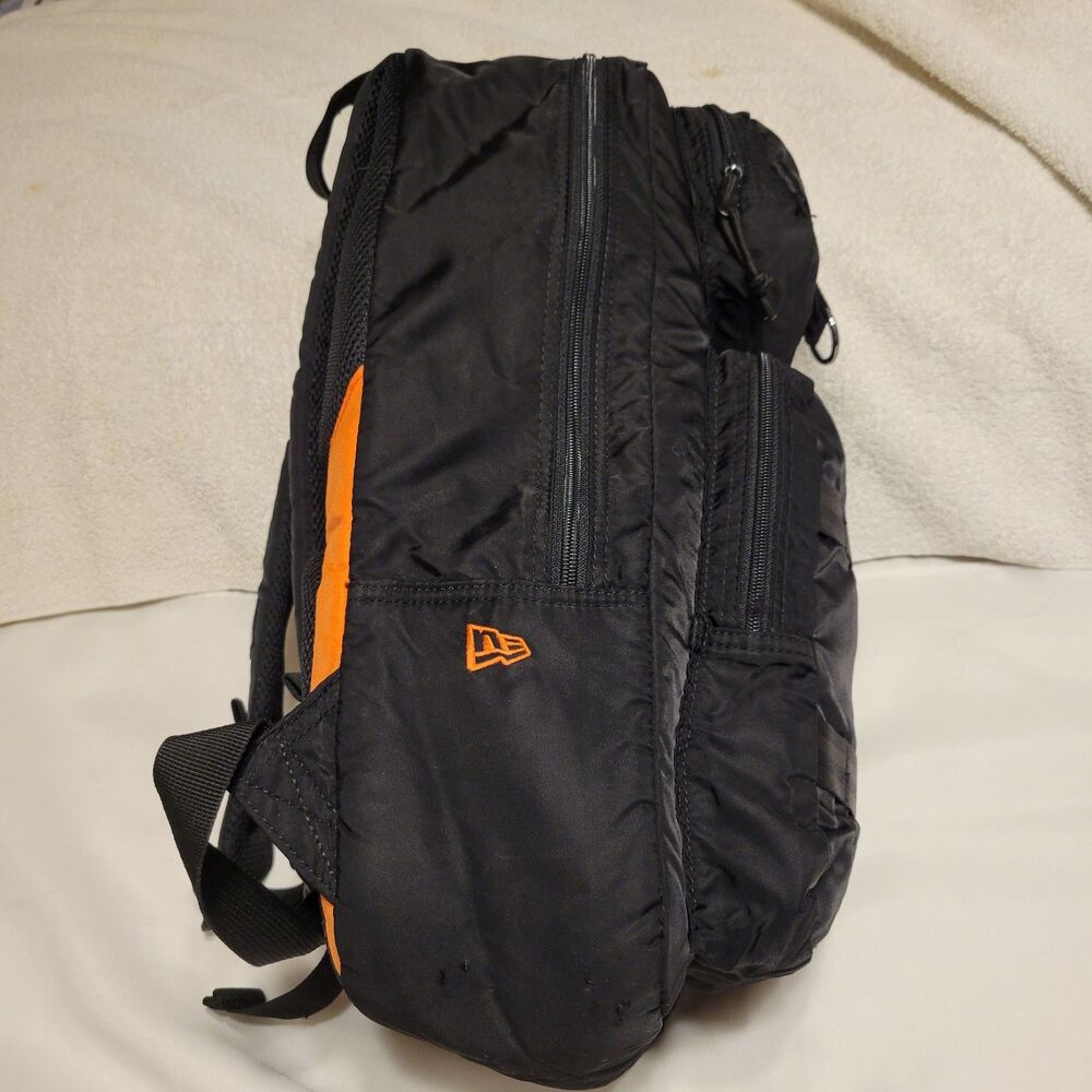 NEW ERA Commuter Small Rucksack Travel Black / Orange Backpack RARE - Picture 8 of 16